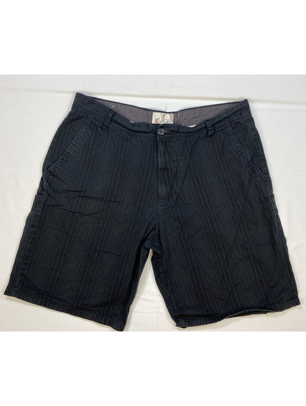 Ocean Pacific OP Mens Size 42 Black Striped Flat Front Shorts